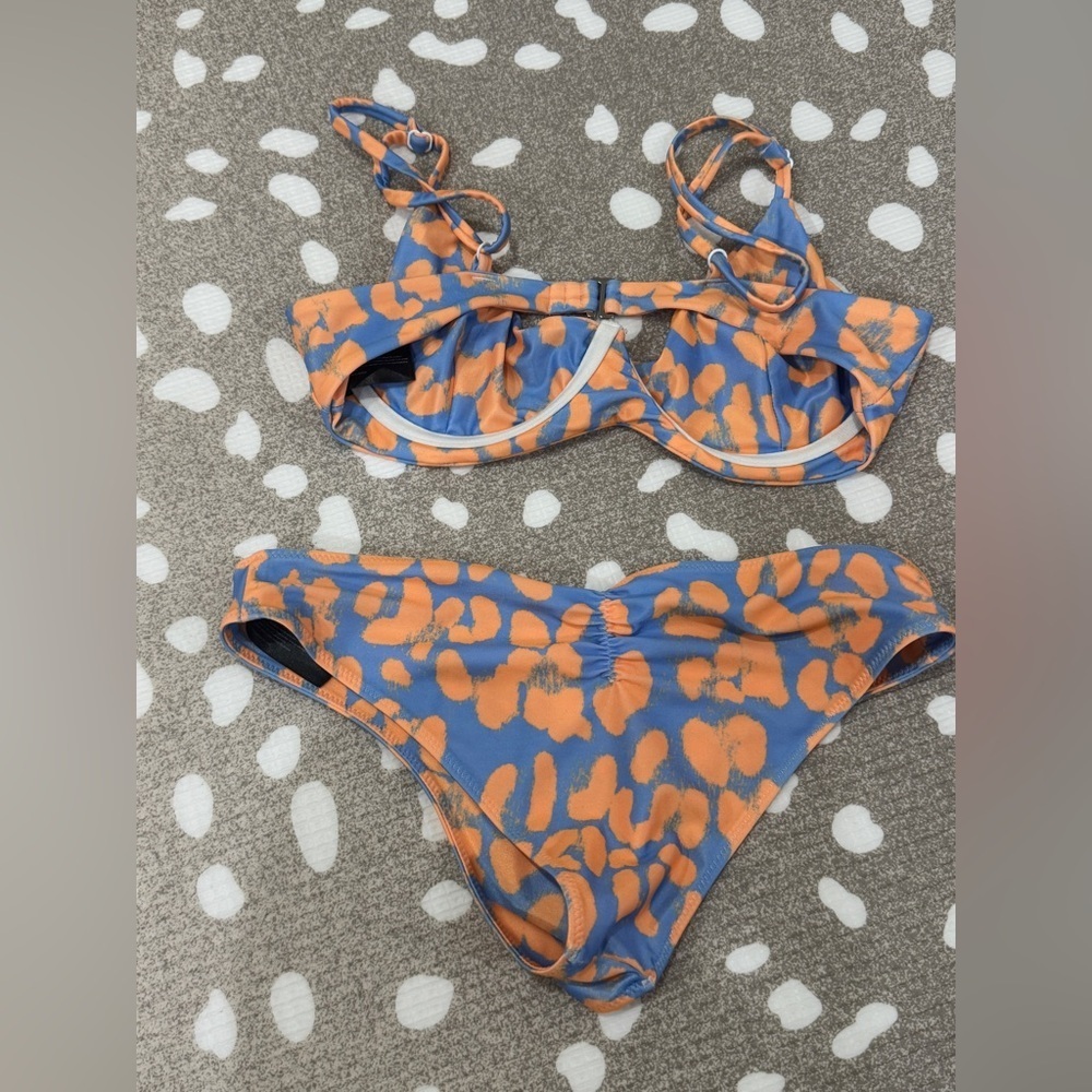 Blackbough Swim Bikini set Splash top bottoms cheeky baby blue willow moderate - Picture 4 of 6